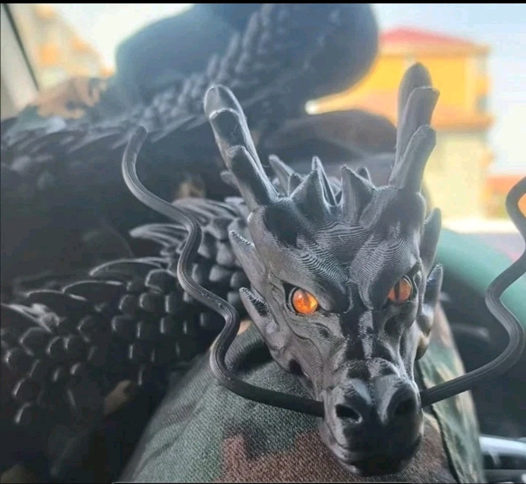 3D Printed Chinese Dragon's Model Ornaments – Fully Articulated