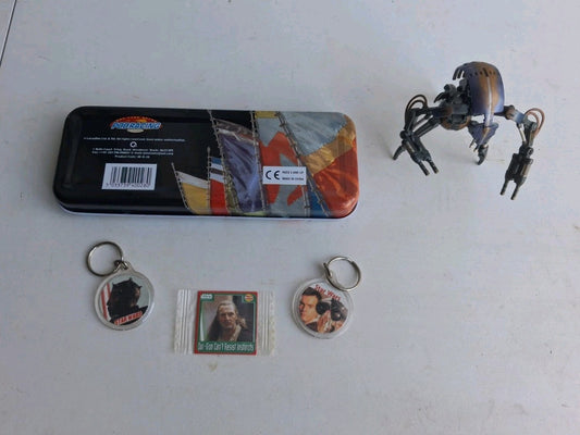 Vintage 1998 Star Wars Episode I Anakin Metal Pencil Case, Toy, Key Rings Bundle