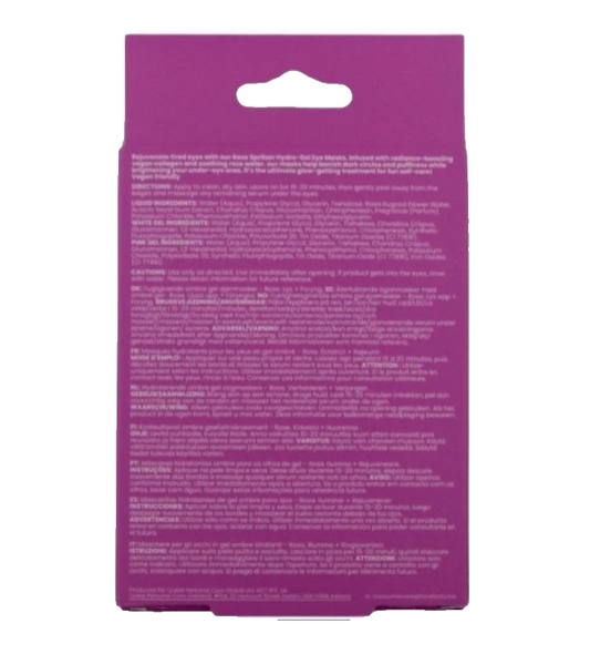 X1 Face Facts Rose Spritzer Hydro-Gel Eye Masks - 4 Pairs - Collagen Rose Water