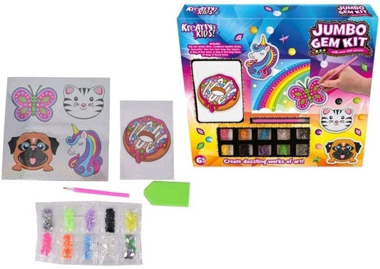 Jumbo Gem Kit - Gem Art Set For kids - Create Dazzling Works Of Art