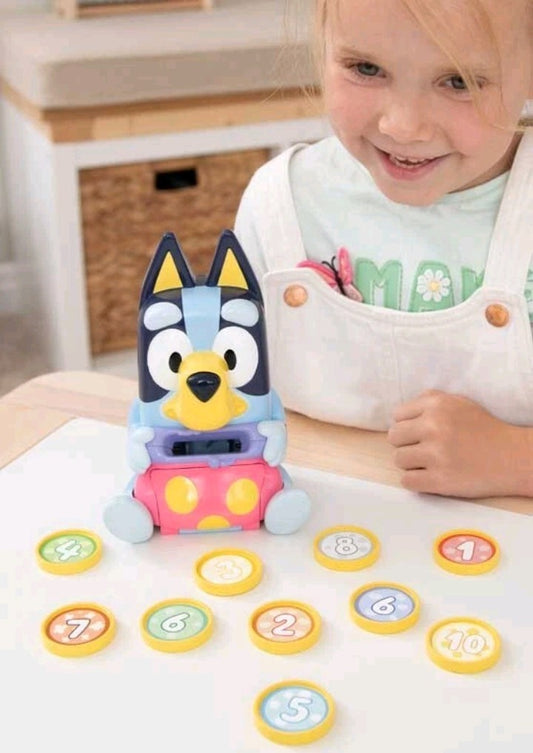 SAVE WITH BLUEY MONEY BOX TOY - Number Game - Counting Game