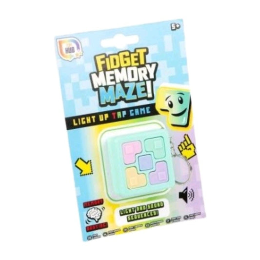 Fidget Memory Maze (Light Up & Tap game) Tactile Toy Keyring Keychain