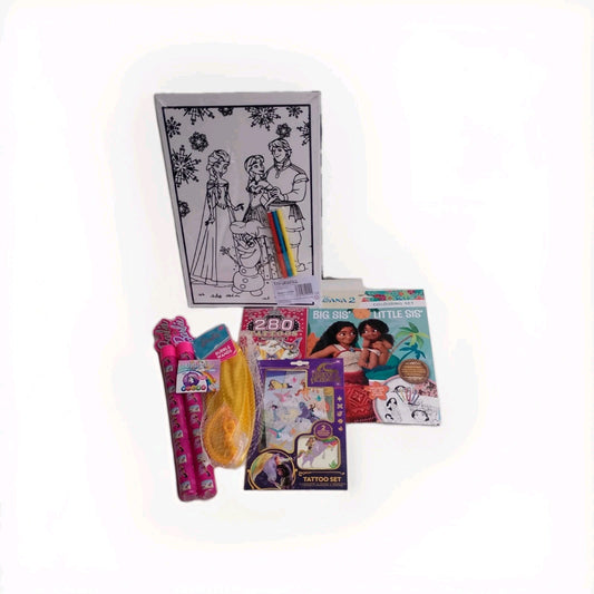 Girls Moana Activity Set + Scented Ball, Snap Bands, Bubbles, Tattoos & Felt Pic