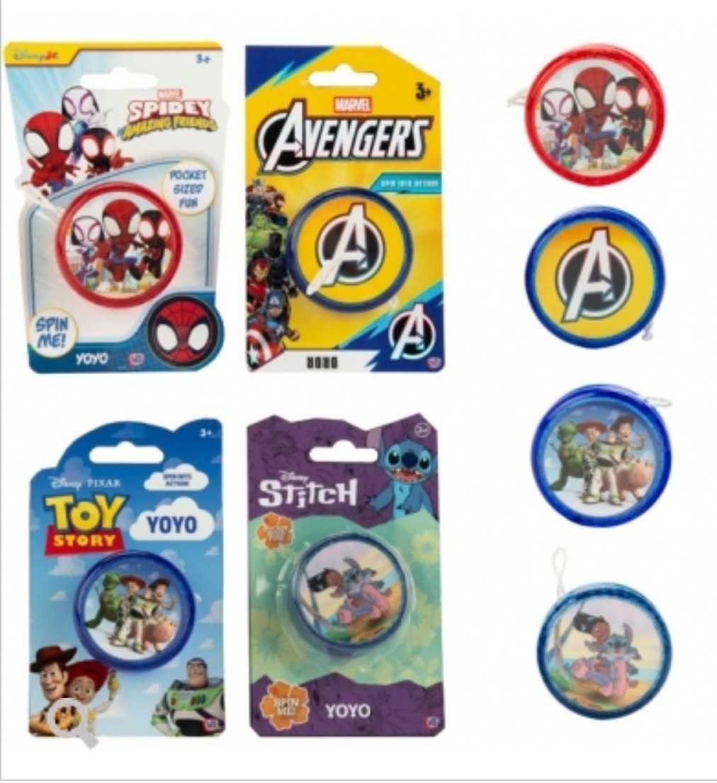 X1Character Light-Up Yo-Yo – Marvel Avengers,Spiderman,Disney Stitch & Toy Story