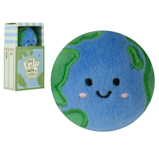 Little Things Mini Earth Plush in Matchbox Boxed - Soft Toy Gift - Novelty Item