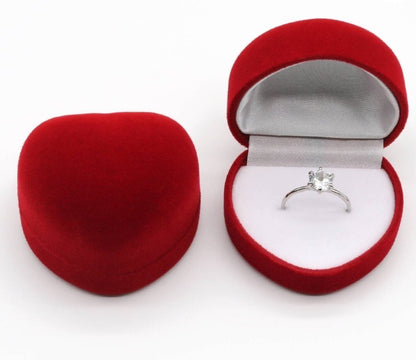 VALENTINE'S DAY CUBIC ZIRCONIA  RING IN BOX - GIFTS FOR HER 