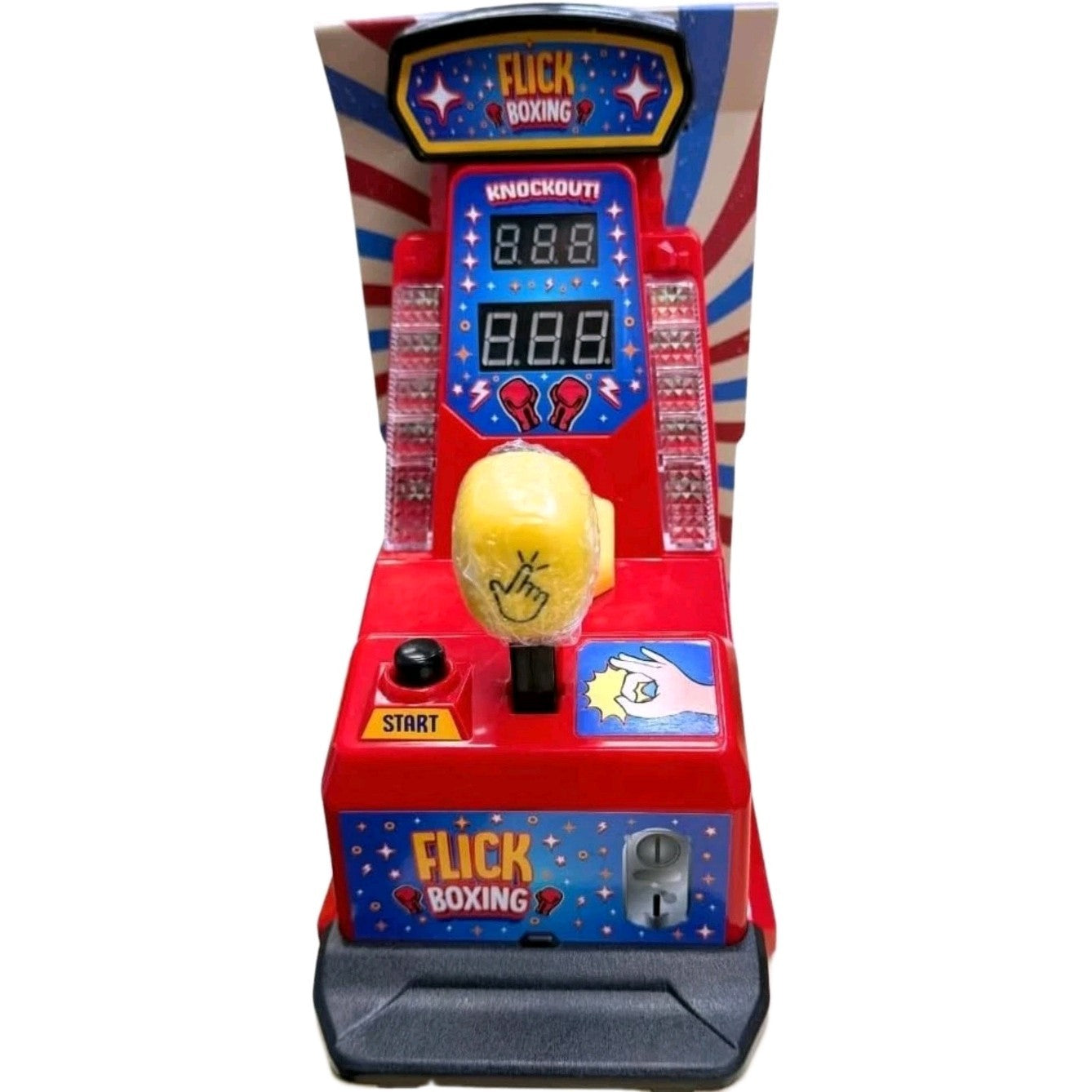 Games Hub Flick Boxing Mini Arcade Game Tabletop Punch Machine Electron
