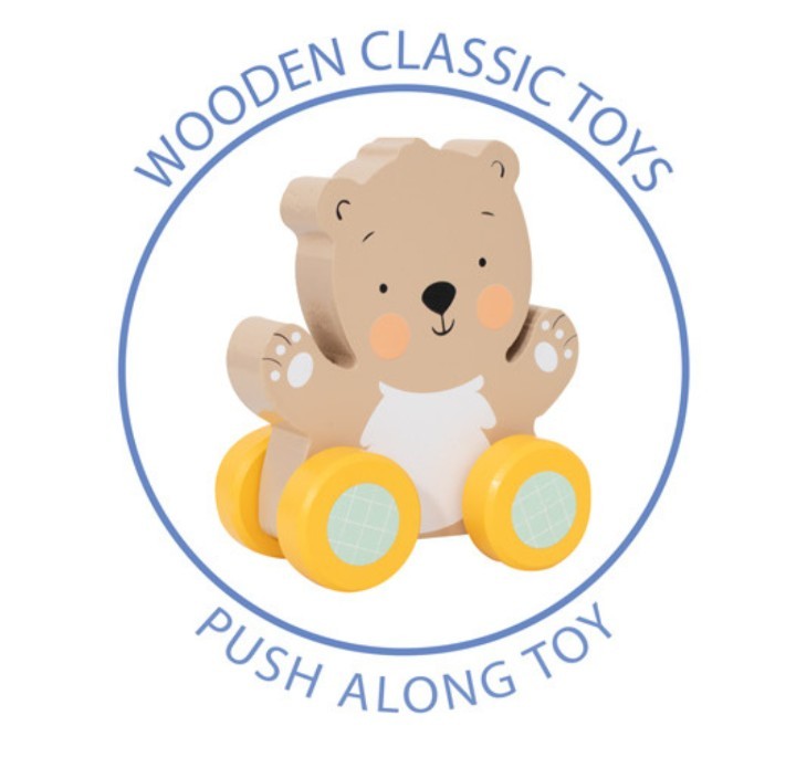 FIRST STEPS MY PUSH ALONG FRIEND WOODEN ΤΟΥ - Animal Toy - FOX - BEAR