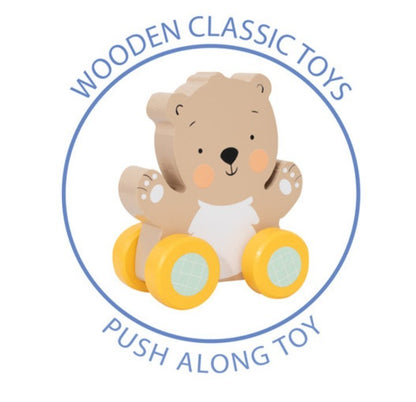 FIRST STEPS MY PUSH ALONG FRIEND WOODEN ΤΟΥ - Animal Toy - FOX - BEAR