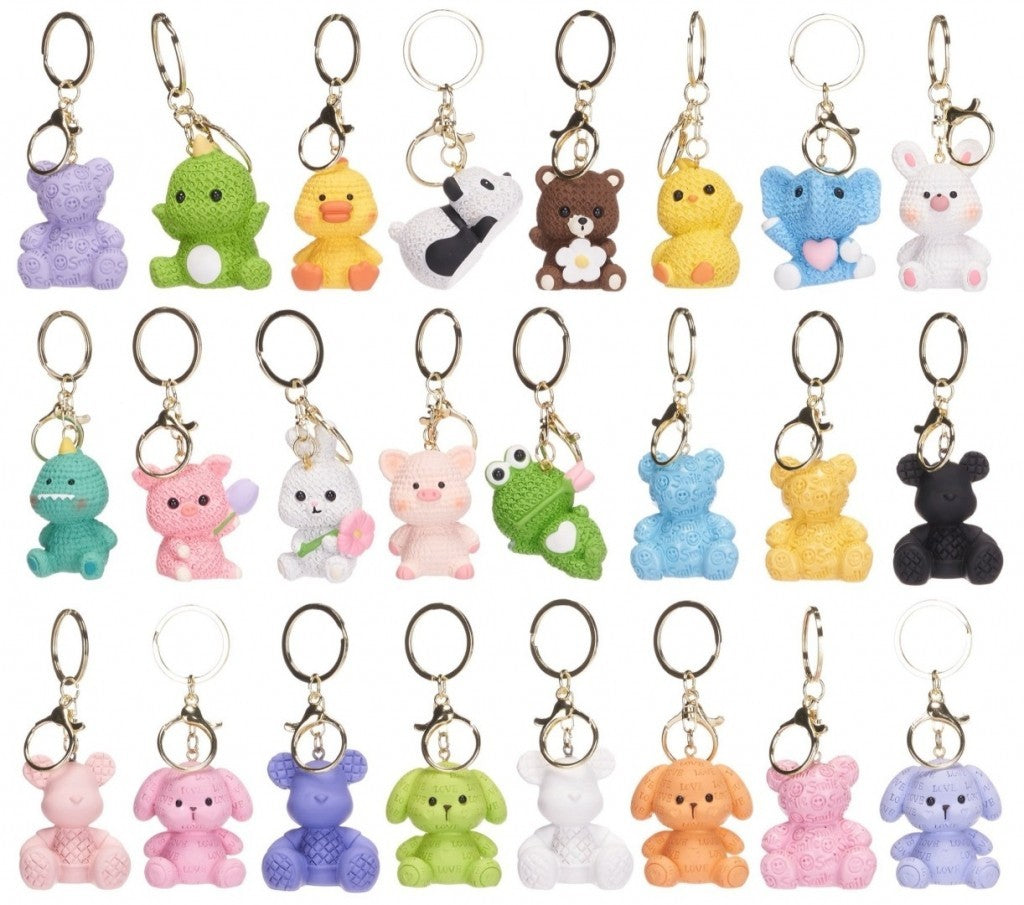 X1 Kawaii Kuties Keychain 5.5cm - 3D Animal Keyring - Cute Bag Charm