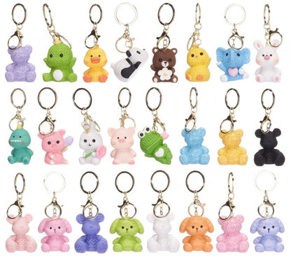 X1 Kawaii Kuties Keychain 5.5cm - 3D Animal Keyring - Cute Bag Charm