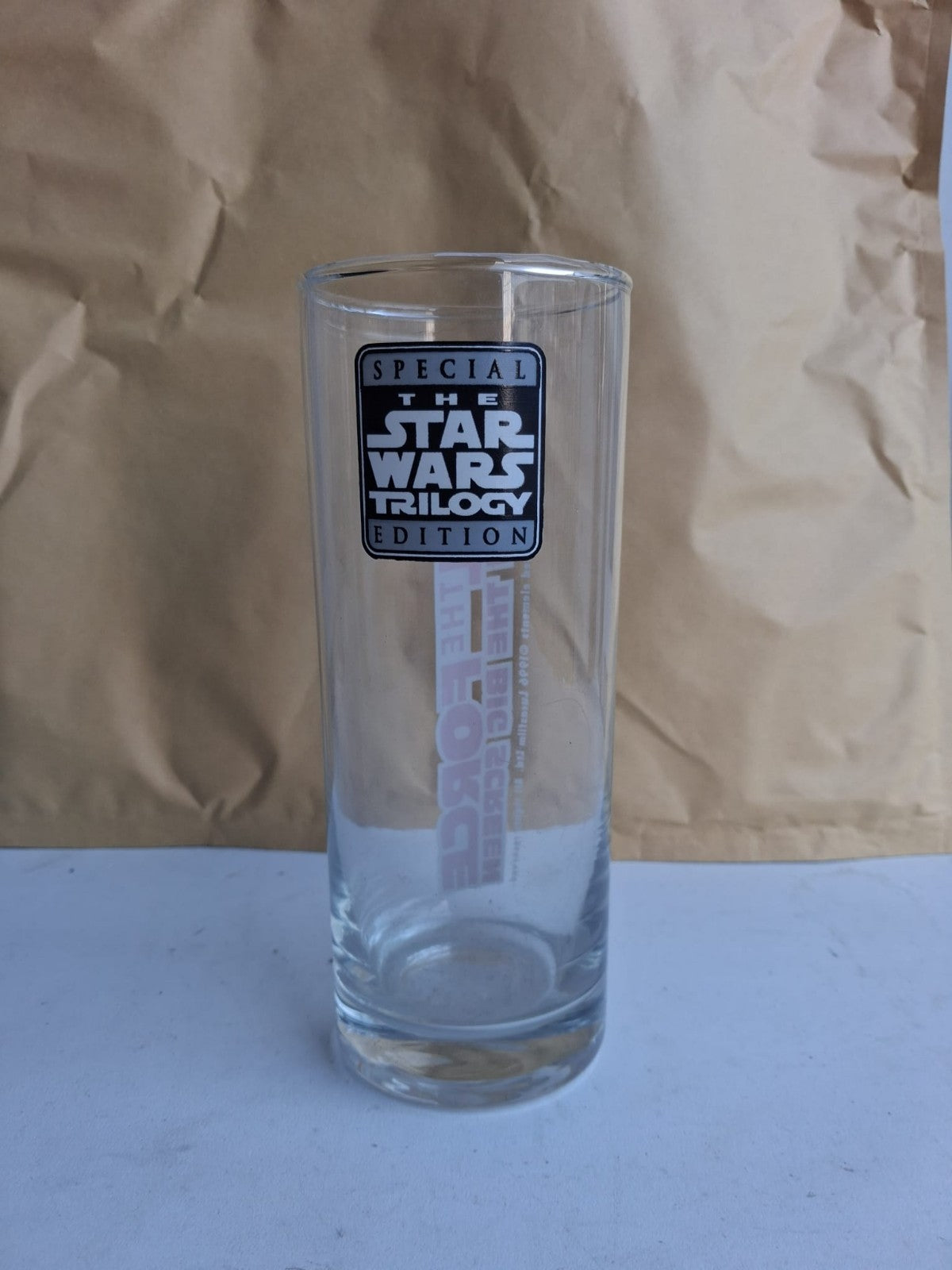 Star Wars Trilogy Special Edition Feel The Force  RARE retro HighBall Glass VGC