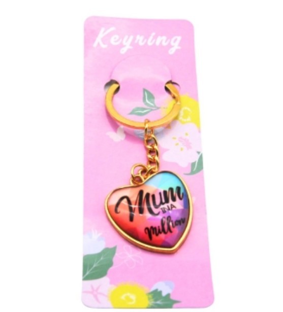 MOTHER'S DAY MUM IN A MILLION HEART KEYRING - GIFTS FOR MUM 