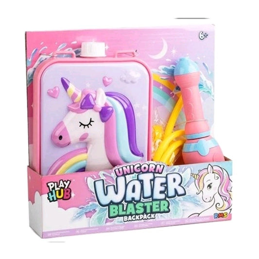 Play Hub Unicorn Water Blaster Backpack - Kids Outdoor Summer Toy