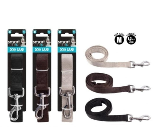 Smart Choice MEDIUM DOG LEAD 120CM X 2CM Assorted