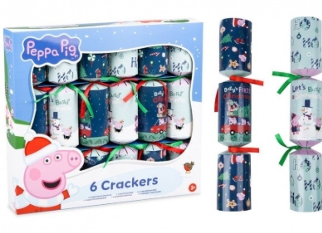 🐷 Offical Peppa Pig Themed Christmas Crackers X6