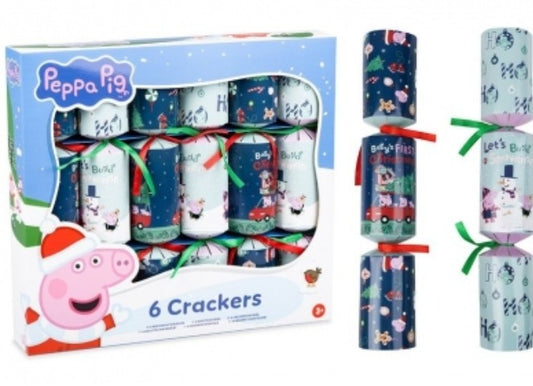 🐷 Offical Peppa Pig Themed Christmas Crackers X6