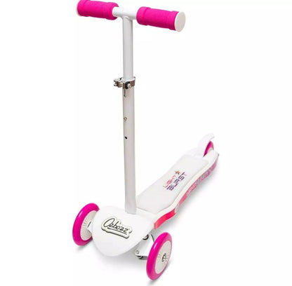 Ozbozz Light Burst 3 Wheel Scooter - Pink & White 