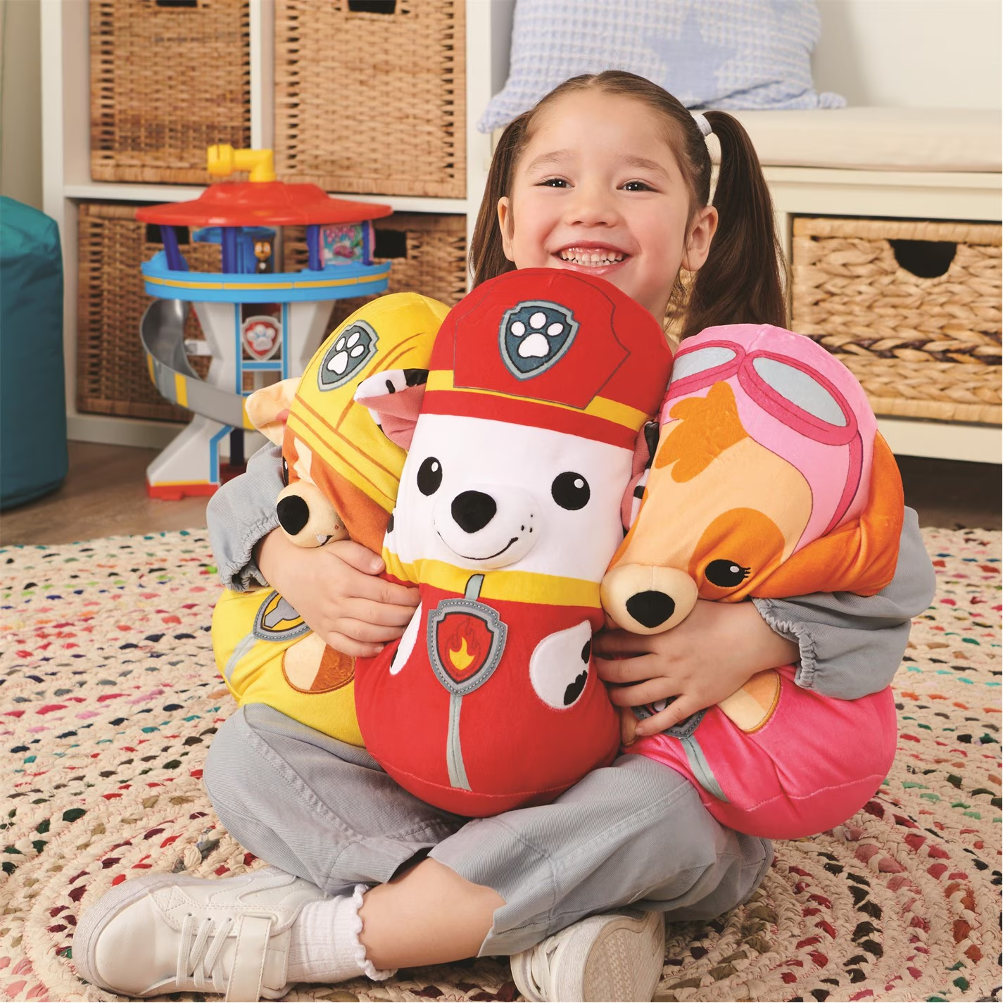 NEW OFFICIAL PAW PATROL RUBBLE SQUISH PLUSH TOY - 30CM /12 INCH