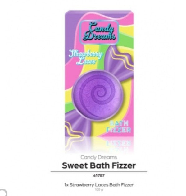  Candy Dreams Strawberry Laces Bath Fizzer – Skin Care - Bubble Bath