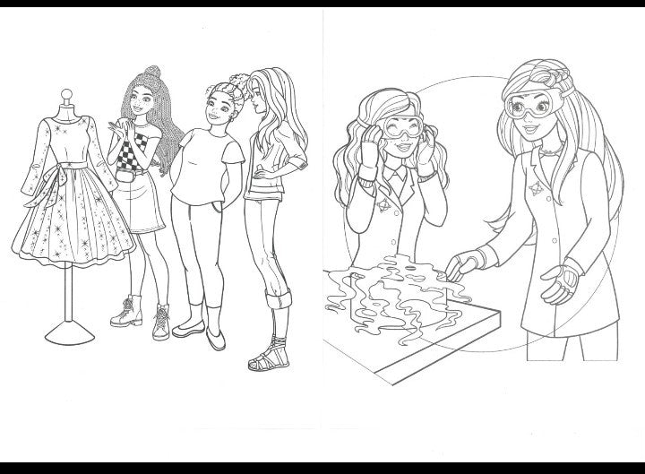 Barbie Play Pack Colouring Book Colour Pencils & Pad Activity Set 