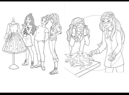 Barbie Play Pack Colouring Book Colour Pencils & Pad Activity Set 