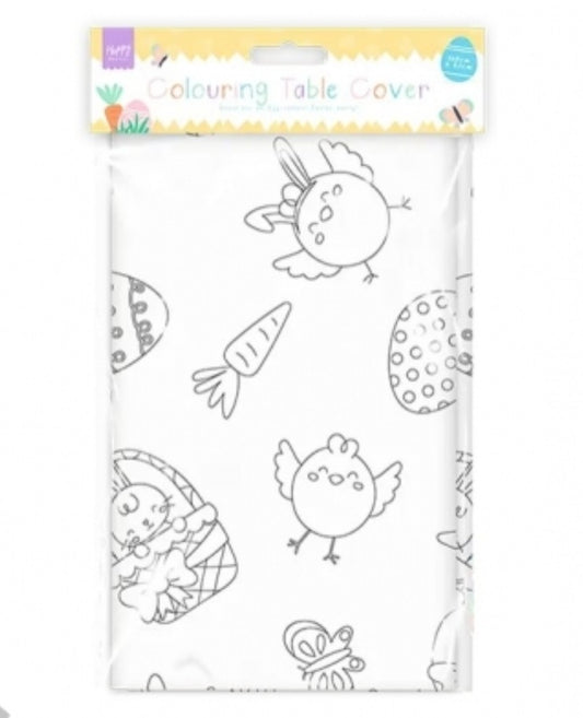 COLOUR YOUR OWN EASTER THEAMED TABLECOVER 160CM X 90CM