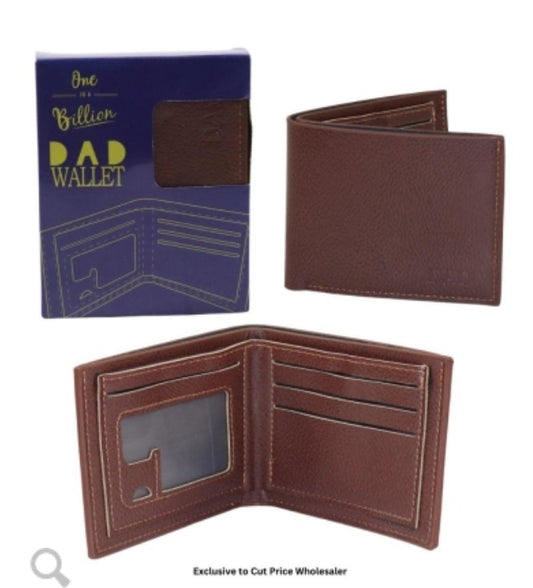DAD IN A BILLION FAUX LEATHER WALLET 