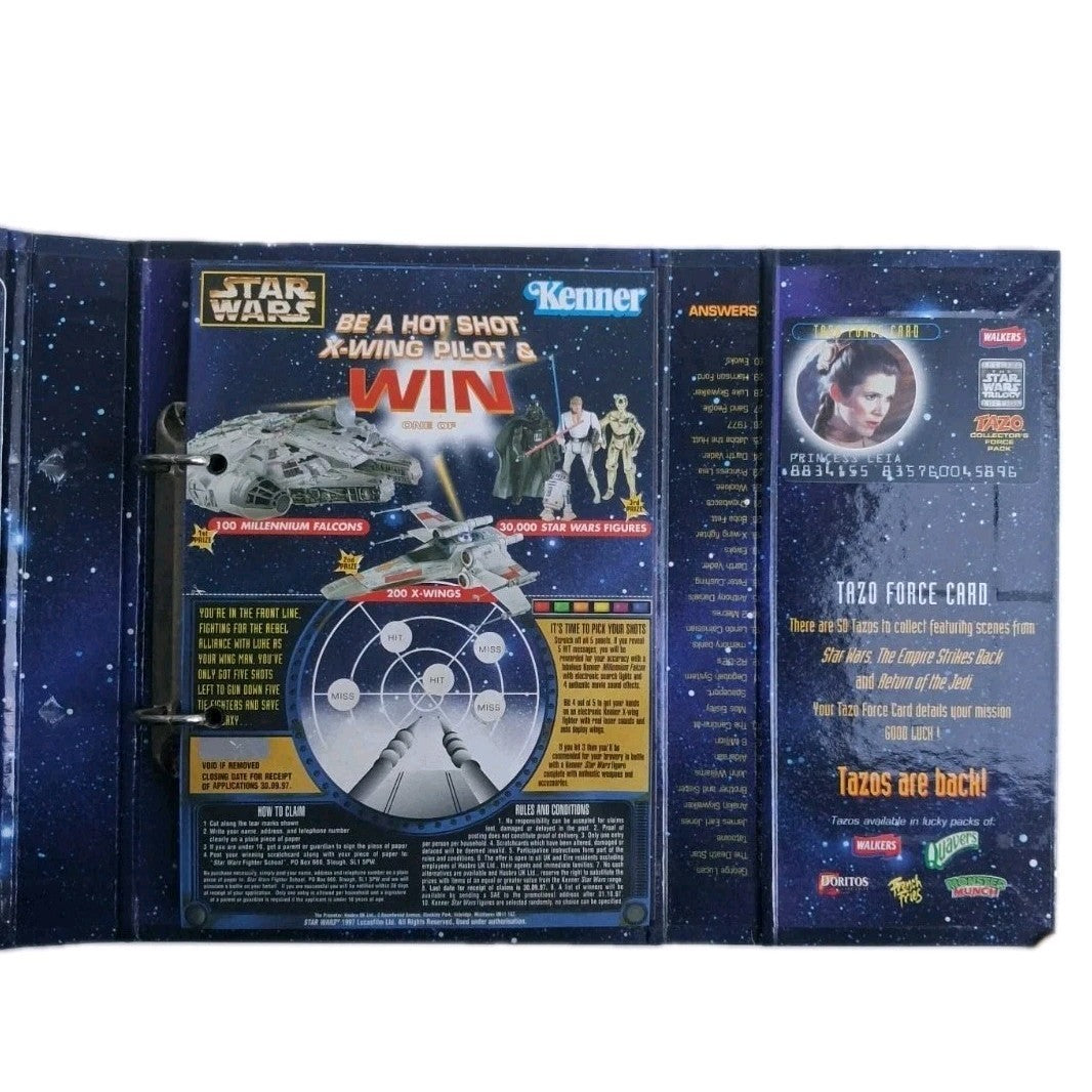 1996 Star Wars Trilogy Tazo Collectors Force Pack Walkers Complete Set Leia Card