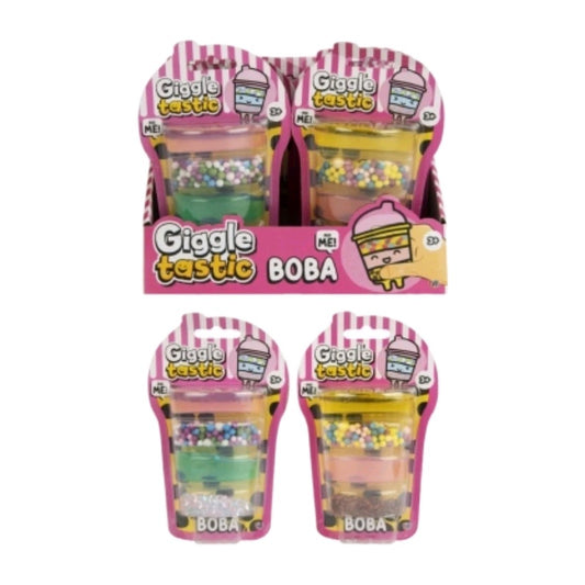 Giggle Tastic Boba Slime - Cute Bubble Tea Inspired Sensory Toy with Beads