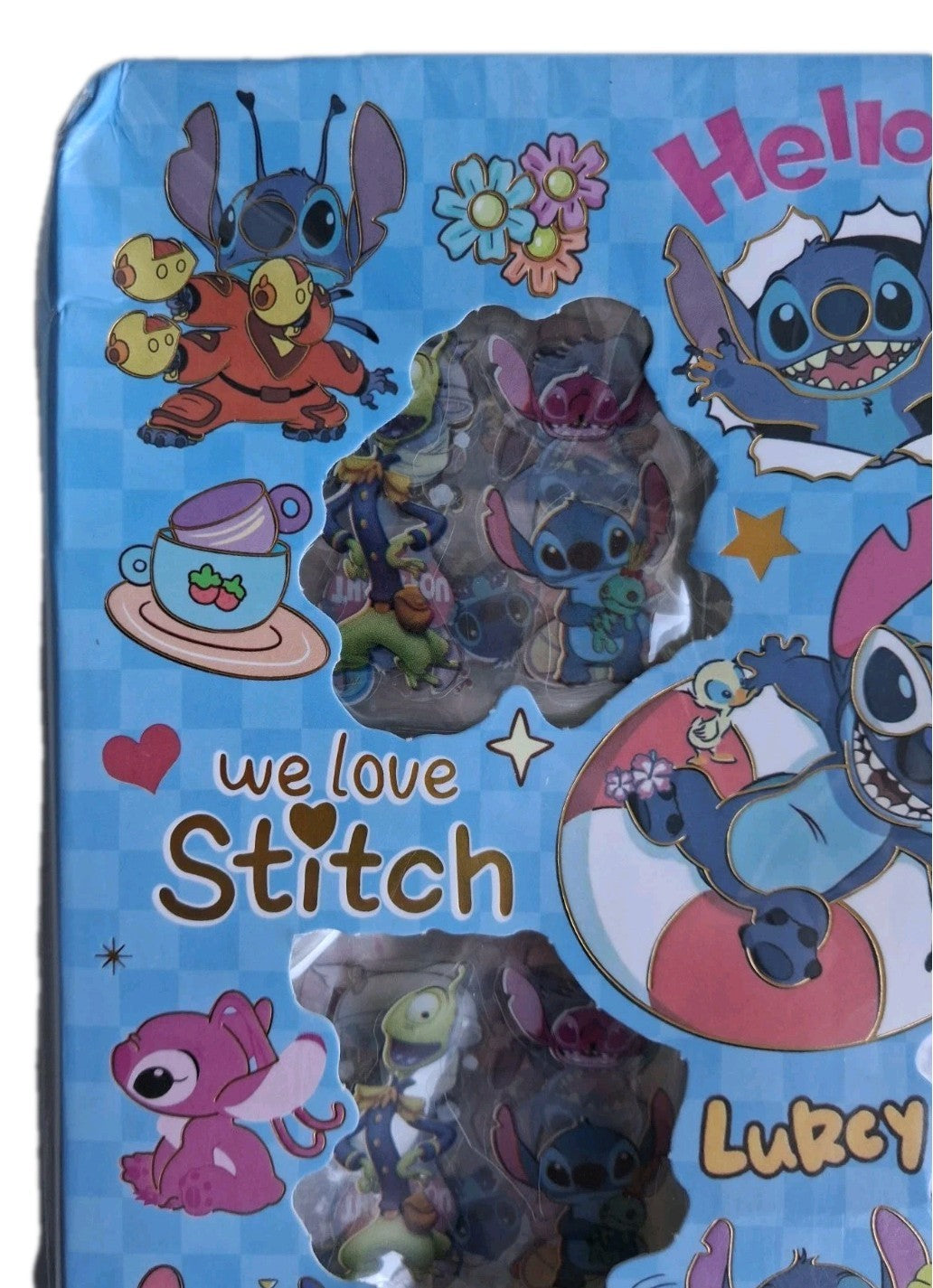 100pcs Cute Disney Lilo & Stitch Cartoon Sticker Gift Box Set DIY Vinyl Decals