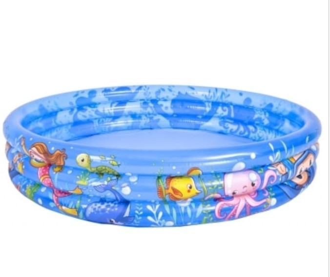 Sun Club 3-Ring "Sea World" Inflatable Kids' Paddling Pool (47" x 9.5")
