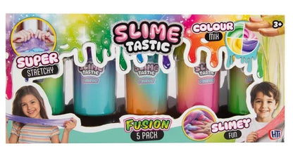 X1 Slime Tastic Fusion 5 Pack - Super Stretchy Sensory Slime Pots Kit