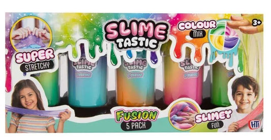 X1 Slime Tastic Fusion 5 Pack - Super Stretchy Sensory Slime Pots Kit