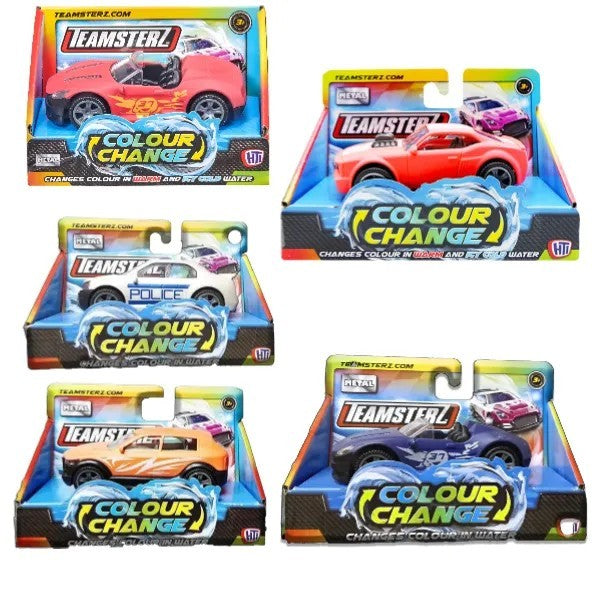 Teamsterz Colour Change Cars: 4" High Quality Metal Racing Cars - Display Ready