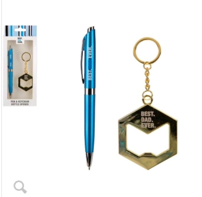 Best Dad Pen & Bottle Opener Keyring Set - Gifts For Dad - Fathers Day Gifts 