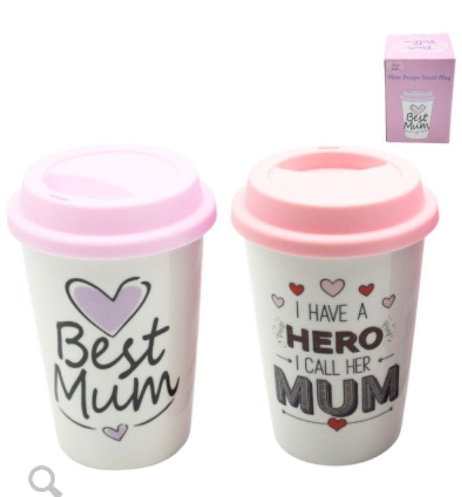 Mothers Day TRAVEL MUG - GIFTS FOR MUM - ASSORTED 