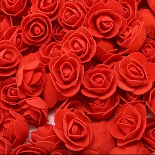 VALENTINES DAY ARTIFICIAL ROSE HEADS 6 PACK