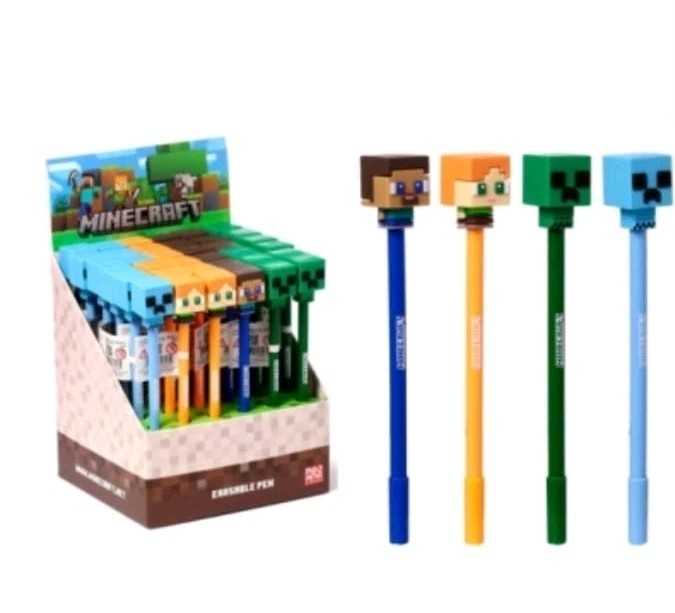 MINECRAFT SILICON PEN - BIRTHDAY PARTY GIFTS - Stocking Fillers 