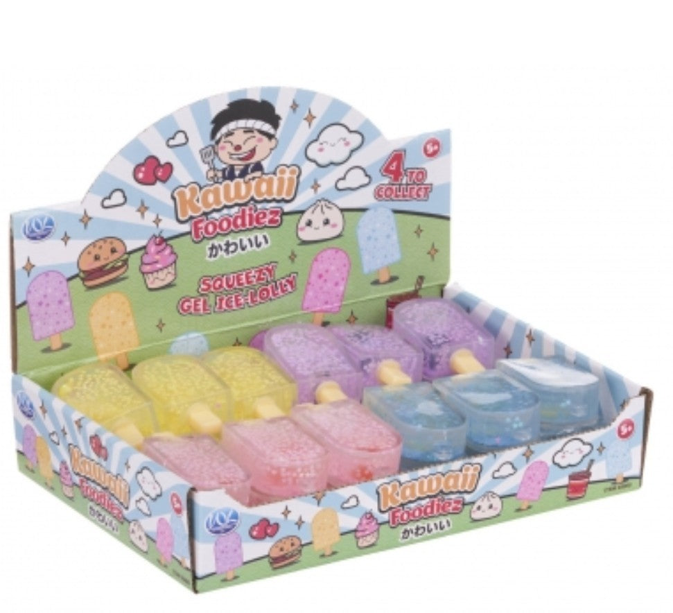 Kawaii Foodiez Squeezy Gel Ice Lolly - Sensory Fidget Toy - Stress Relief Squish