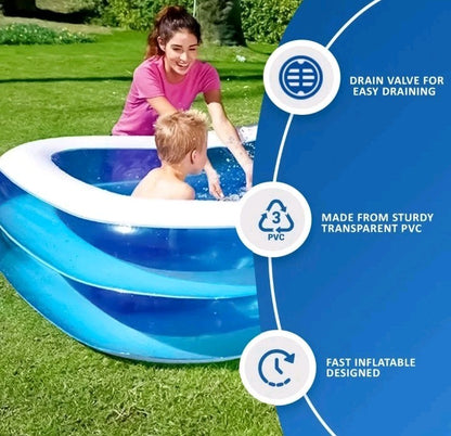 Rectangular Swimming Pool - NEW GIANT Summer Family Size Pool -