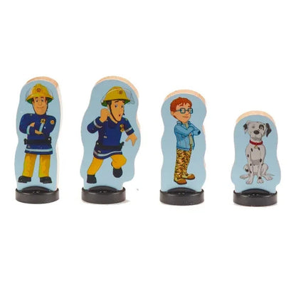 Wooden Fireman Sam Figure Pack Double Sided 4 Piece 