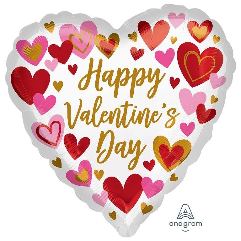 Valentines Day Foil Balloons For That Somebody Special: Heart, Marble, Abstract
