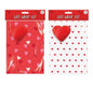 White/Red Hearts Valentine's Gift Wrapping Paper Sheets with Tags - Pack of 2