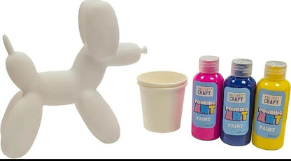 Paint Your Own Marble Balloon Dog Creative Pouring 