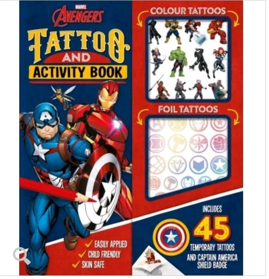 Marvel Avengers: Tattoo and Activity Book  - Includes 45 temporary Tattoos