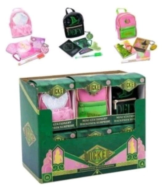 Disneys Wicked Glinda, Elphaba & Wicked Mini Backpack Stationery Set Suprise