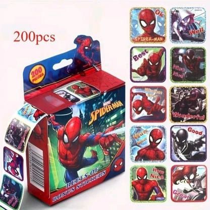 Marvel Spider-Man Sticker Dispenser Roll 200 Pcs Teachers Reward Stickers Crafts