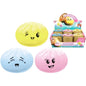 COLOURED SQUISHY BAO DUMPLING IN BAMBOO DUMPLING CASE -SENSORY TOY - STRESS BALL
