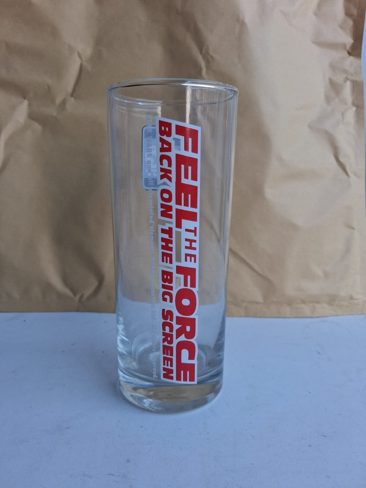 Star Wars Trilogy Special Edition Feel The Force  RARE retro HighBall Glass VGC